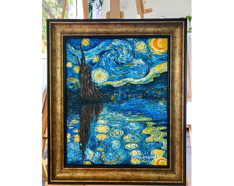 Limitless Reflection，Copy of Vincent Van Gogh 星空倒影，致敬梵高