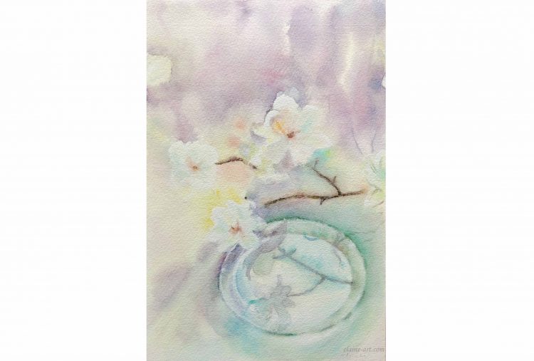 Watercolor, Salute to Yuko-水彩花影